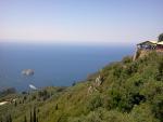 Pohled na moře z ostrova Korfu