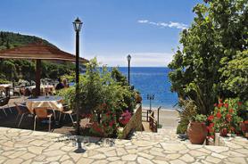 Ostrov Korfu a hotel Elly Beach s terasou