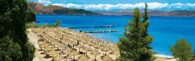 Ostrov Korfu a hotel Kontokali Bay s pláží