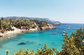 Řecký ostrov Korfu a pobřeží