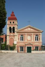 Ostrov Korfu a jeden z kostelů
